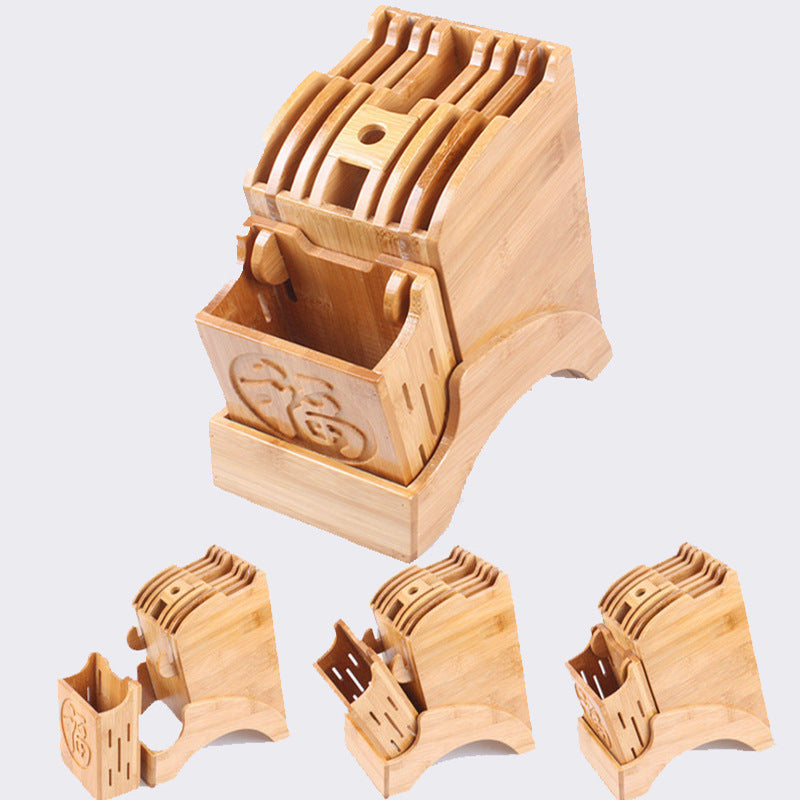 Bamboo Wooden Knife Holder