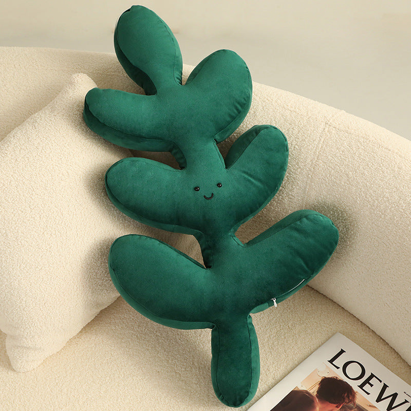 Home Green Plant Pillow